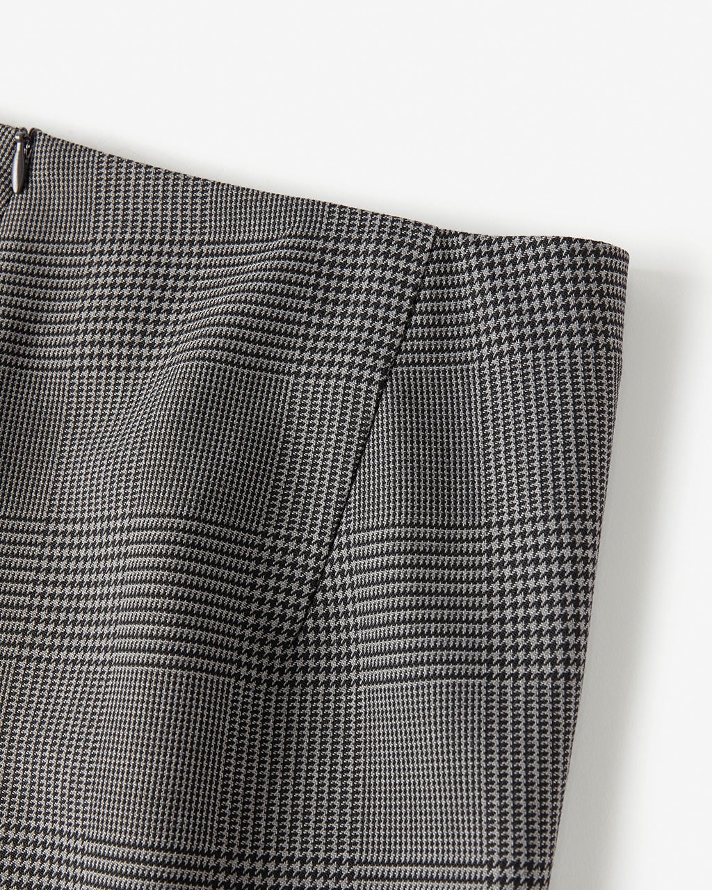 グレンチェックウール・ミディアムスカート/DoCLASSE