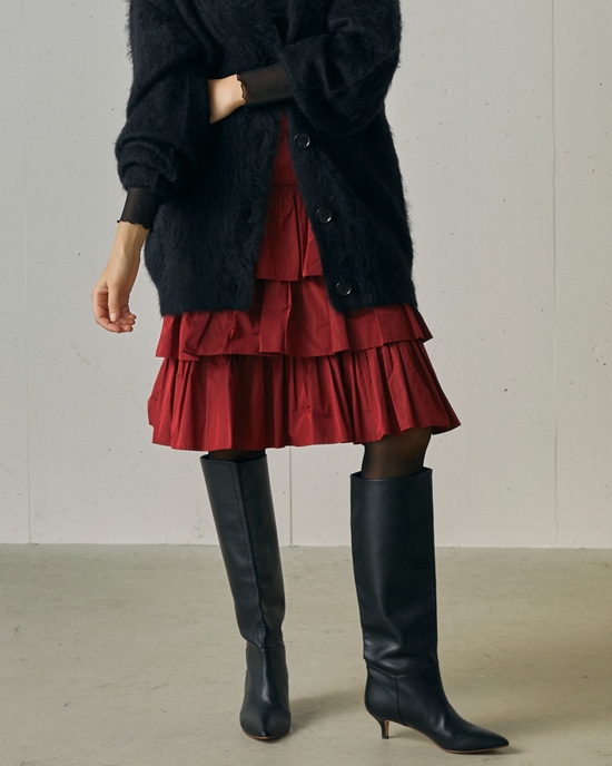 シルクタフタ・ティアードスカート