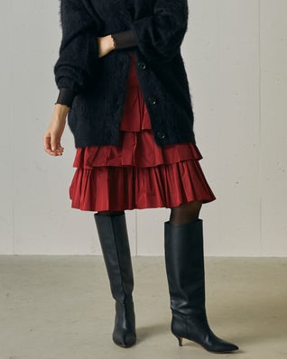 シルクタフタ・ティアードスカート