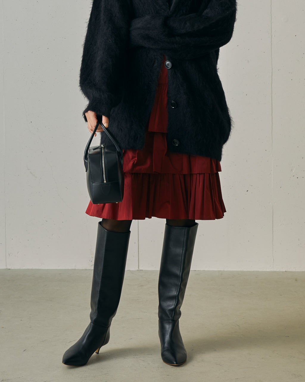 シルクタフタ・ティアードスカート/DoCLASSE