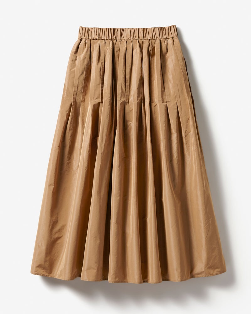 光沢タフタ・ギャザープリーツスカート 詳細画像 ベージュ 7