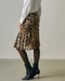 レオパードプリント・プリーツミディスカート 詳細画像