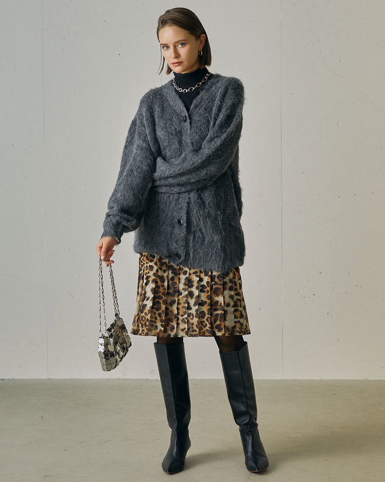 レオパードプリント・プリーツミディスカート 詳細画像 アニマル 5