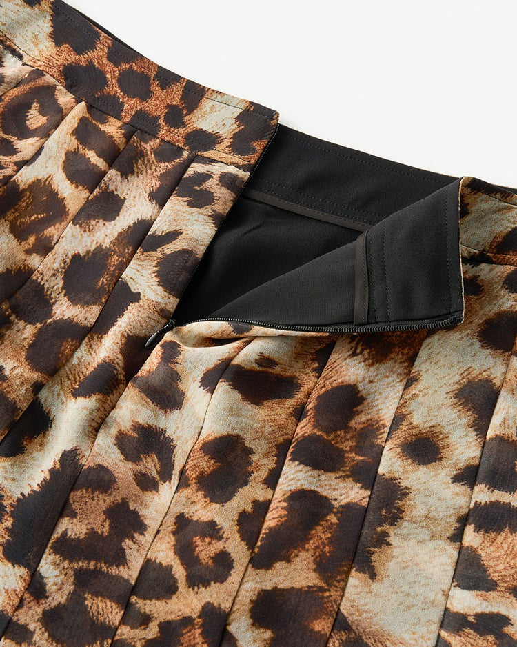 レオパードプリント・プリーツミディスカート 詳細画像 アニマル 8