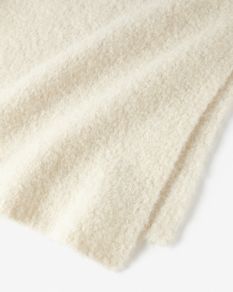 アルパカループヤーン・ストールコート 詳細画像 ホワイト 10