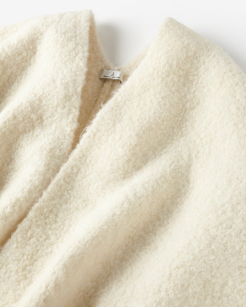 アルパカループヤーン・ストールコート 詳細画像 ホワイト 9