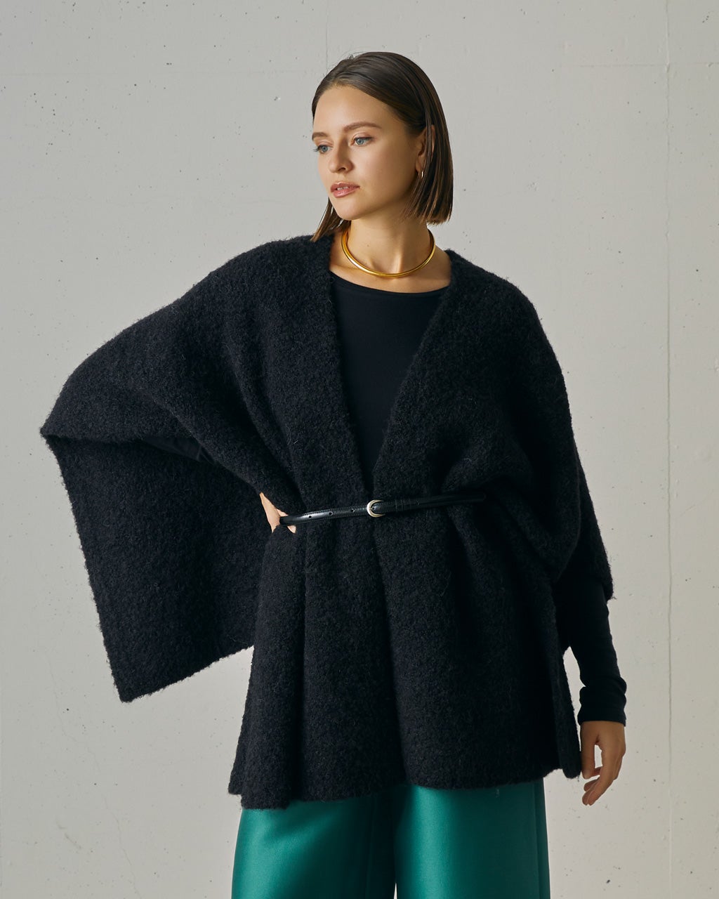 アルパカループヤーン・ストールコート/40代50代からのレディース