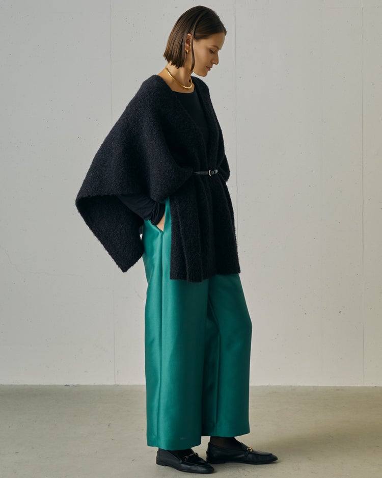 アルパカループヤーン・ストールコート 詳細画像 ブラック 3