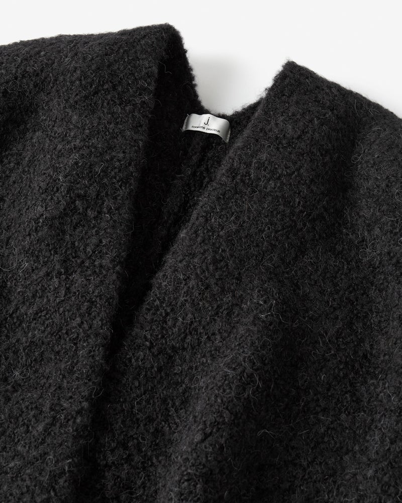 アルパカループヤーン・ストールコート 詳細画像 ブラック 9