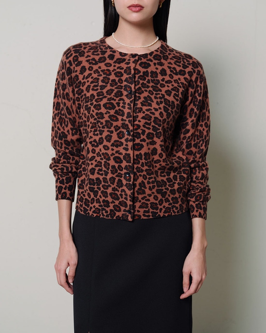 ハイカウントメリノ・レオパードカーディガン