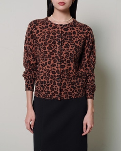 ハイカウントメリノ・レオパードカーディガン