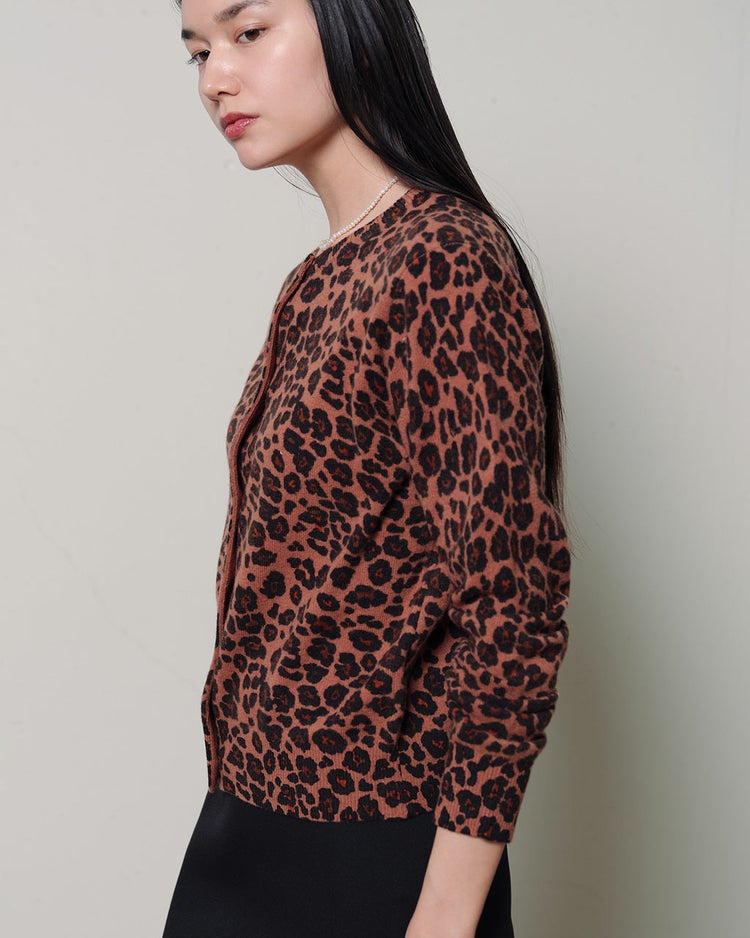 ハイカウントメリノ・レオパードカーディガン 詳細画像 レオパード 2