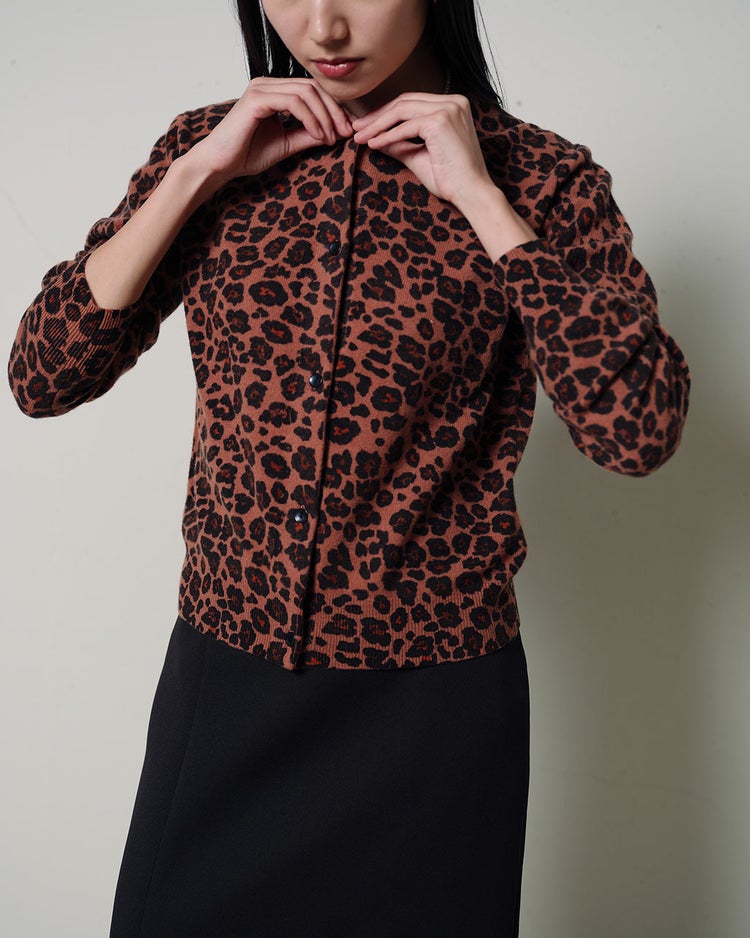 ハイカウントメリノ・レオパードカーディガン 詳細画像 レオパード 5