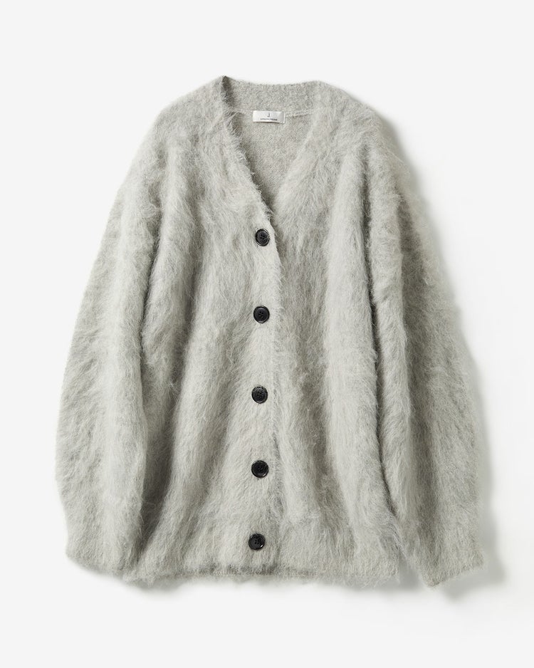 エアリーアルパカ・Vネックカーディガン 詳細画像 ライトグレー 1