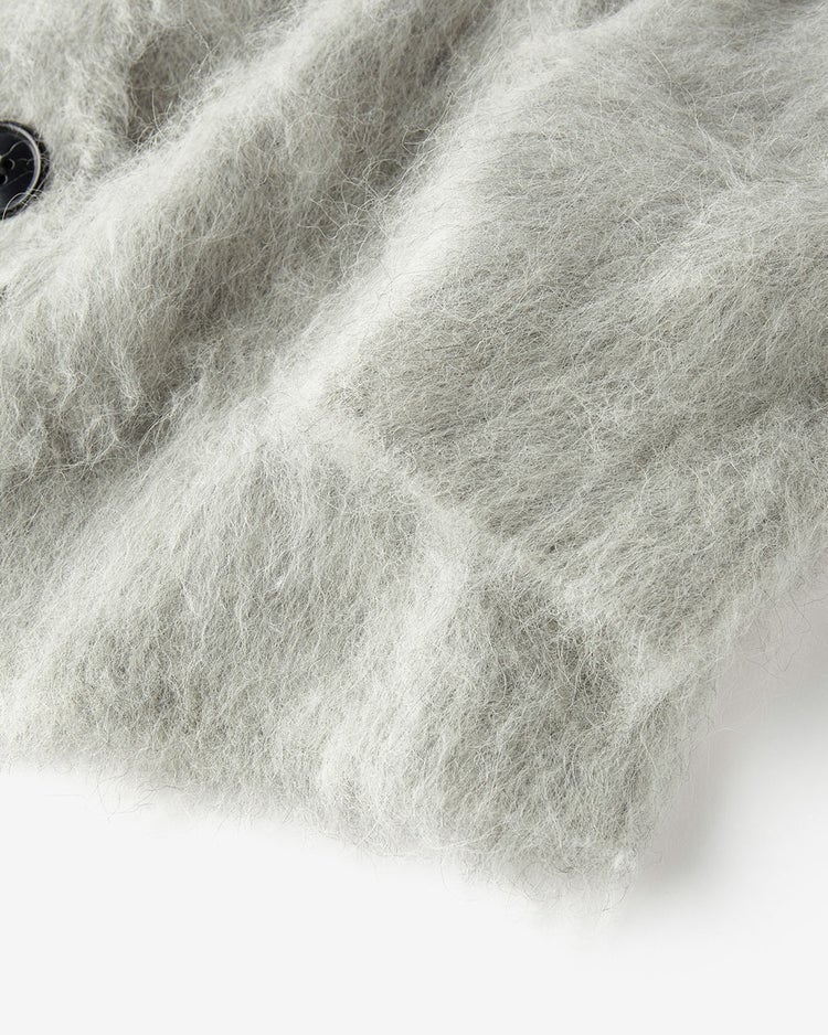 エアリーアルパカ・Vネックカーディガン 詳細画像 ライトグレー 3