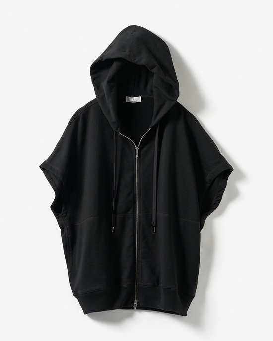 プレミアム裏毛・ハーフ袖フーディ