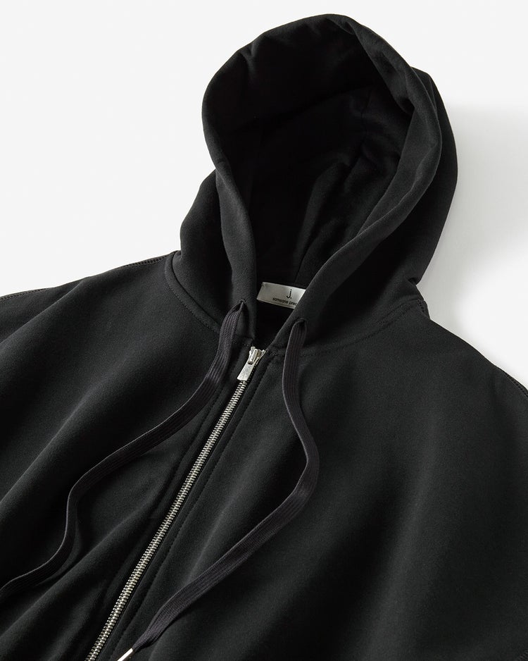 プレミアム裏毛・ハーフ袖フーディ 詳細画像 ブラック 2