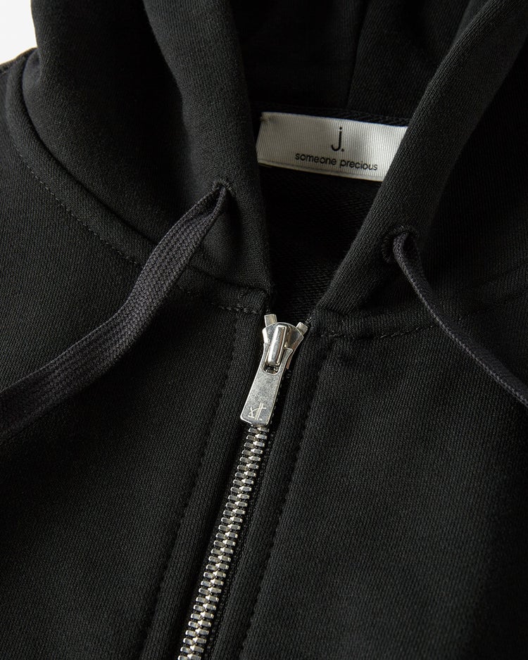 プレミアム裏毛・ハーフ袖フーディ 詳細画像 ブラック 3