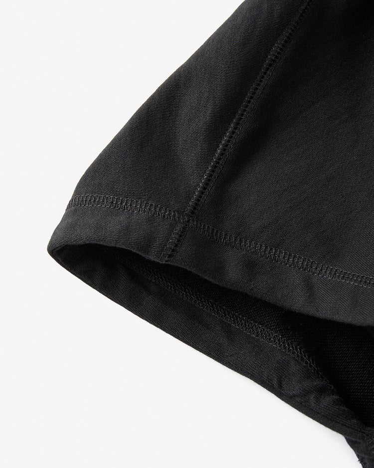 プレミアム裏毛・ハーフ袖フーディ 詳細画像 ブラック 5