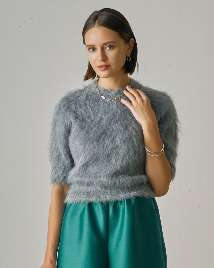 アルパカシャギー・コンパクトトップス 詳細画像 ライトグレー 1