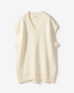 ウルトラファインメリノ・オーバーニットベスト