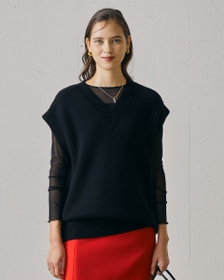 ウルトラファインメリノ・オーバーニットベスト