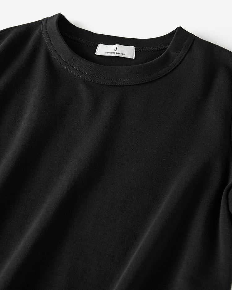  ピュアコットンスムース／半袖T 詳細画像 ブラック 8