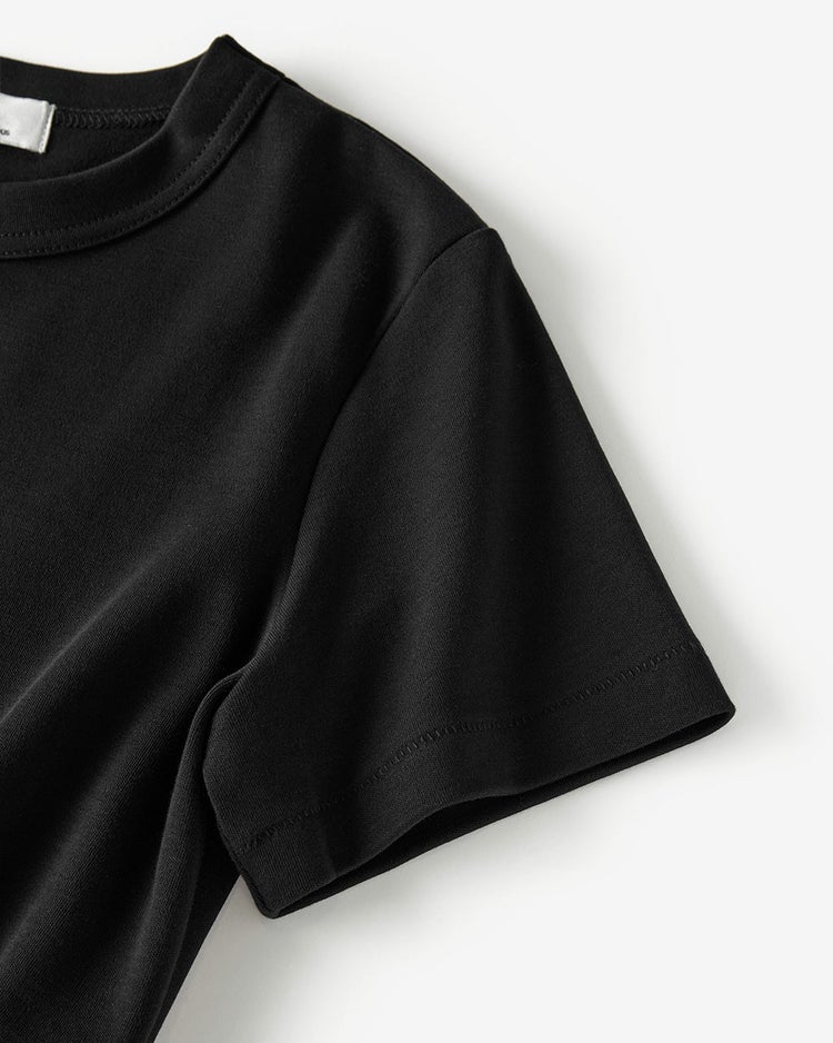  ピュアコットンスムース／半袖T 詳細画像 ブラック 9