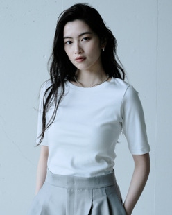 ピュアコットンスムース／5分袖T