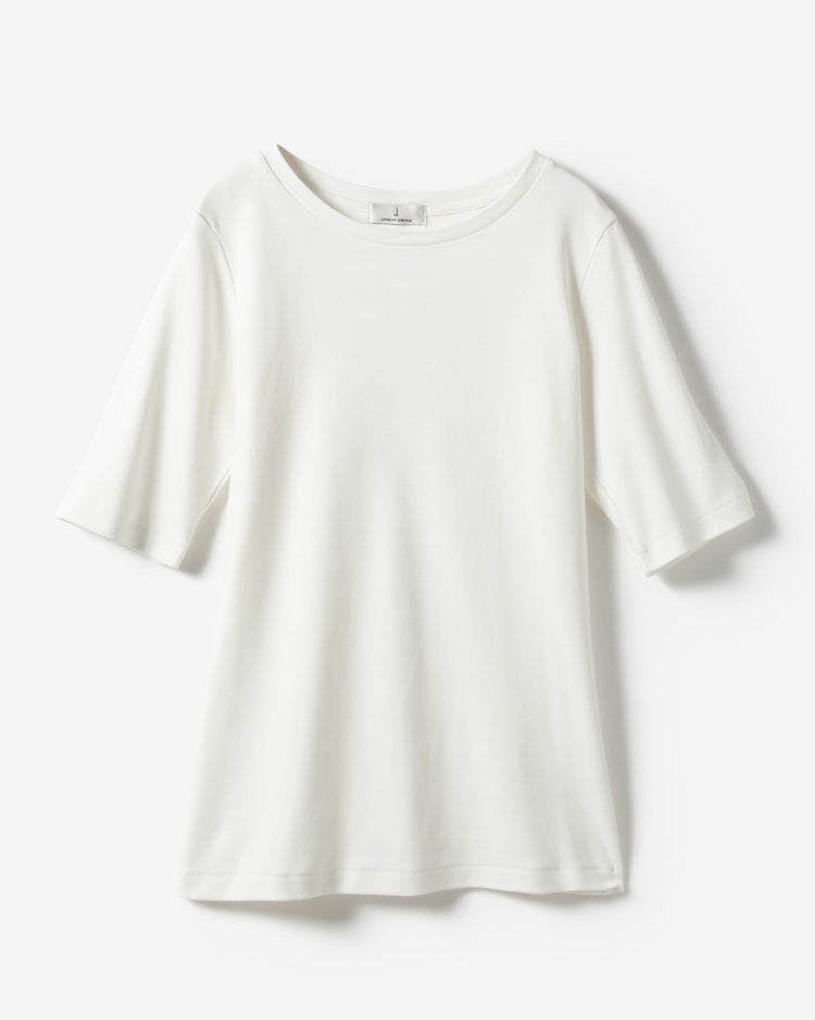 ピュアコットンスムース／5分袖T 詳細画像 オフホワイト 7