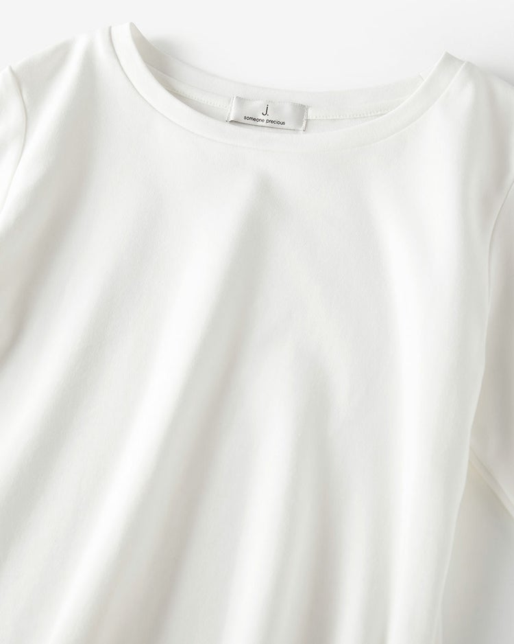 ピュアコットンスムース／5分袖T 詳細画像 オフホワイト 8