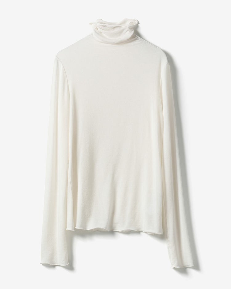 カシミヤシルク混・タートルネック 詳細画像 オフホワイト 10