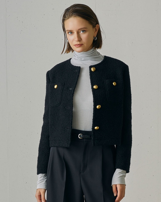 カシミヤシルク混・タートルネック