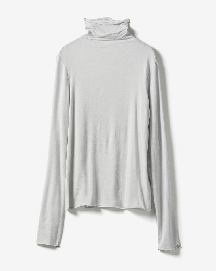 カシミヤシルク混・タートルネック 詳細画像 ライトグレー 7