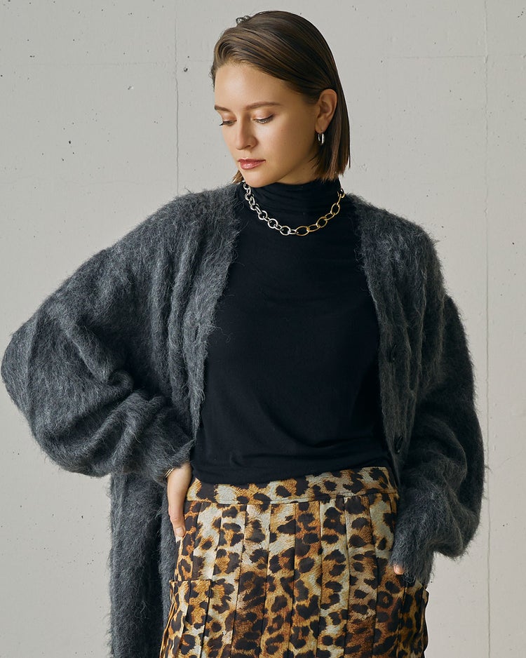 カシミヤシルク混・タートルネック 詳細画像 ブラック 1