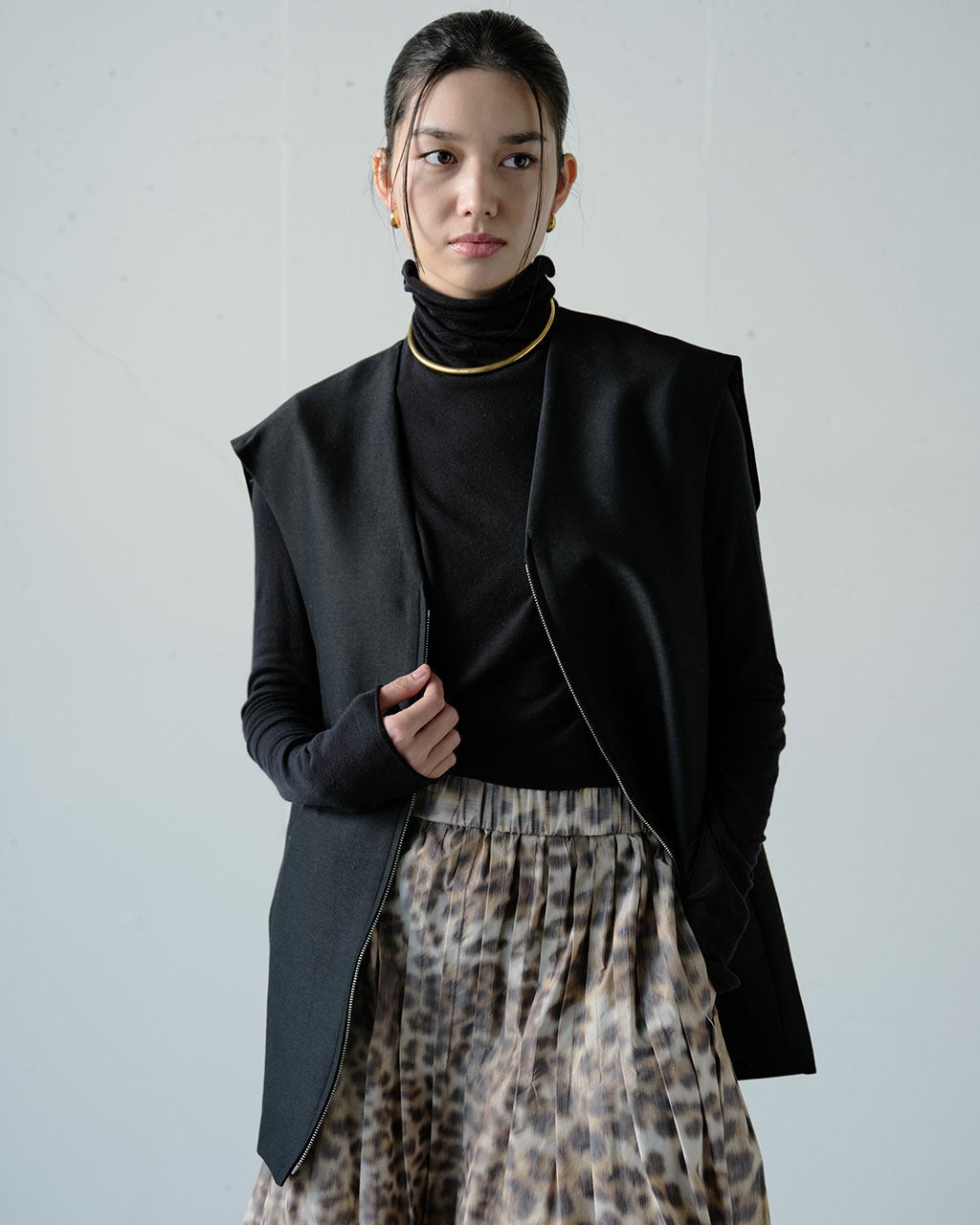 カシミヤシルク混・タートルネック/DoCLASSE