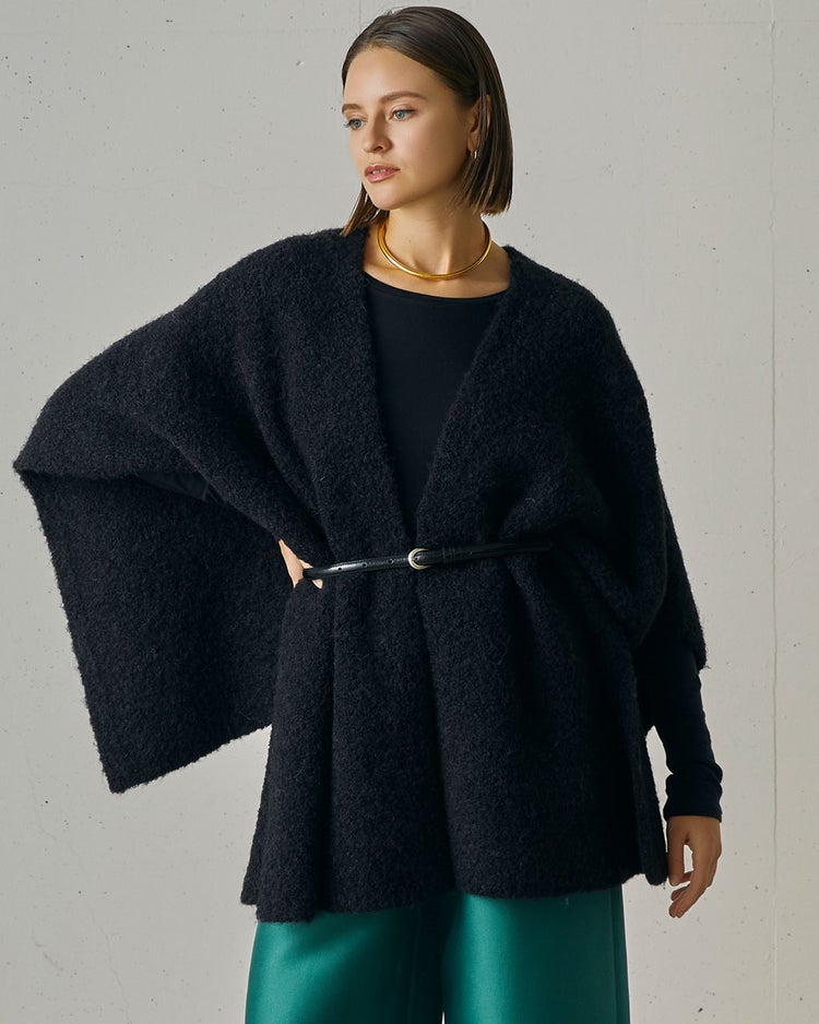 カシミヤシルク混・クルーネック 詳細画像 ブラック 4