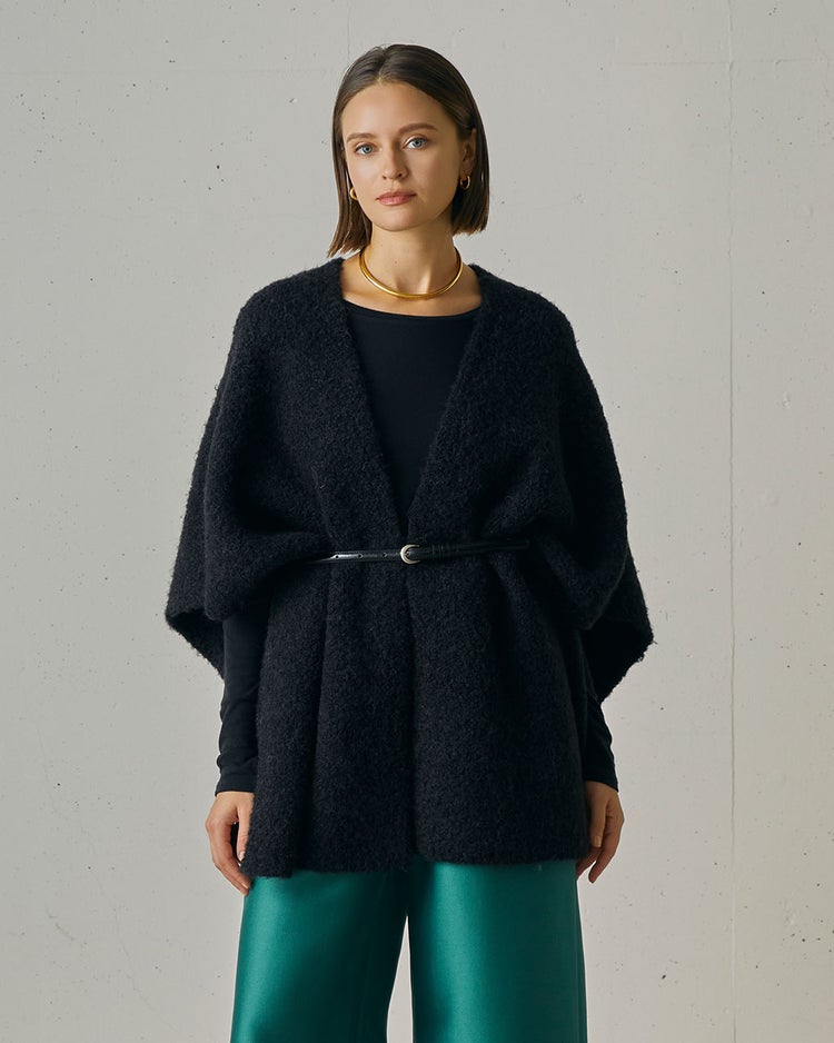 カシミヤシルク混・クルーネック 詳細画像 ブラック 5