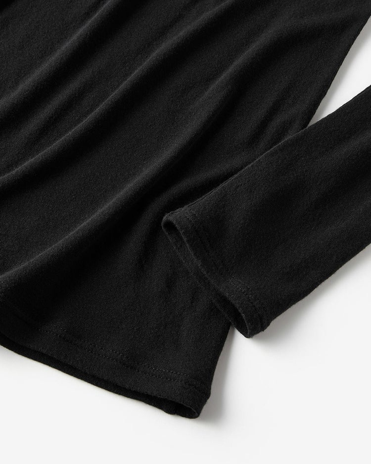 カシミヤシルク混・クルーネック 詳細画像 ブラック 6