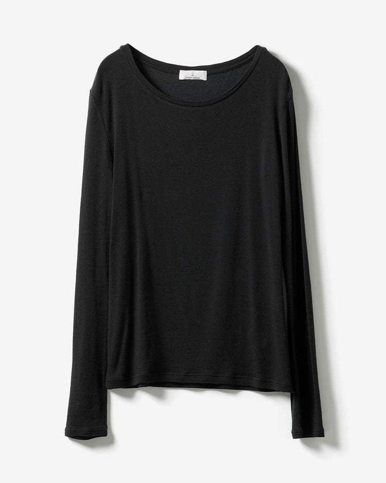 カシミヤシルク混・クルーネック 詳細画像 ブラック 8