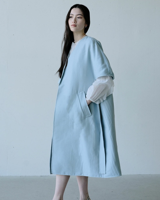 ライトダブルフェイス・ベルテッドコート