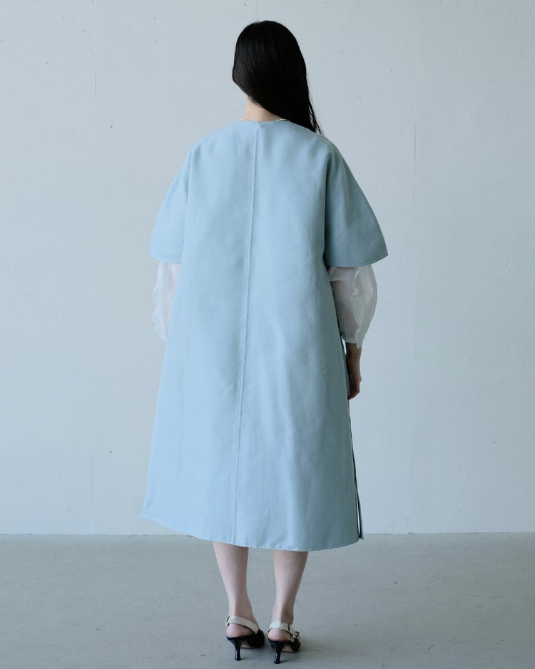 ライトダブルフェイス・ベルテッドコート 詳細画像 サックス 4