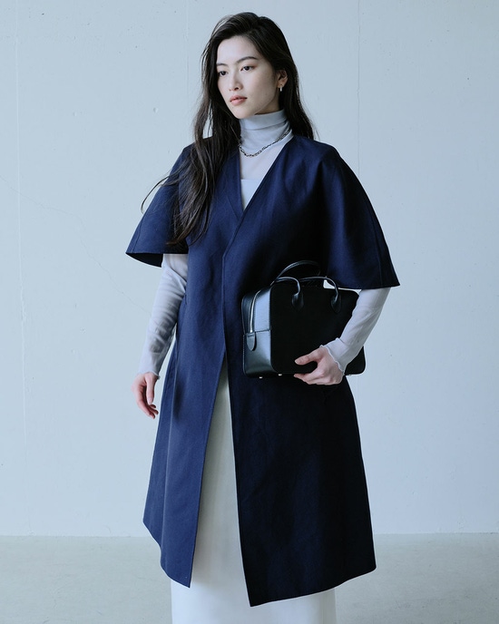 ライトダブルフェイス・ベルテッドコート