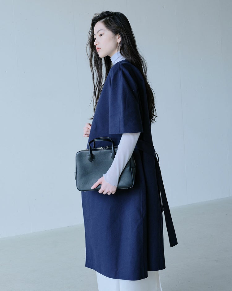 ライトダブルフェイス・ベルテッドコート 詳細画像 ネイビー 6