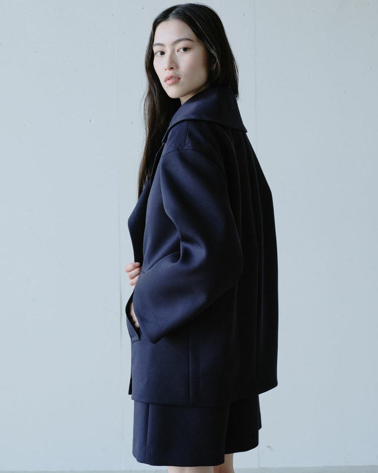 マトラッセクロス・モダンピーコート 詳細画像 ダークネイビー 2