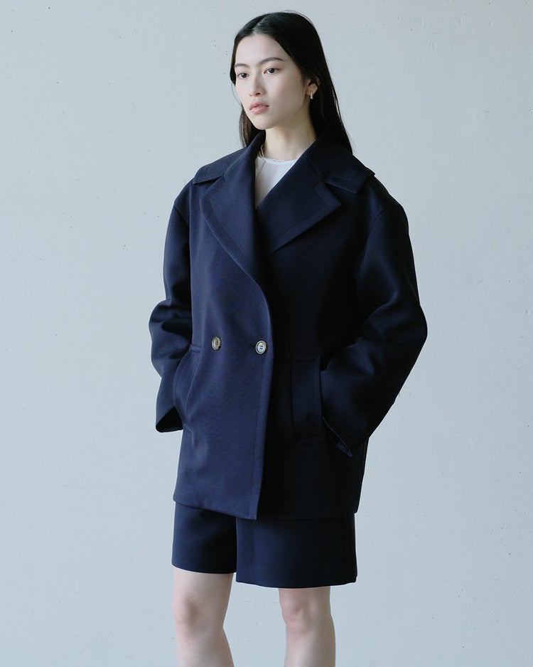 マトラッセクロス・モダンピーコート 詳細画像 ダークネイビー 5