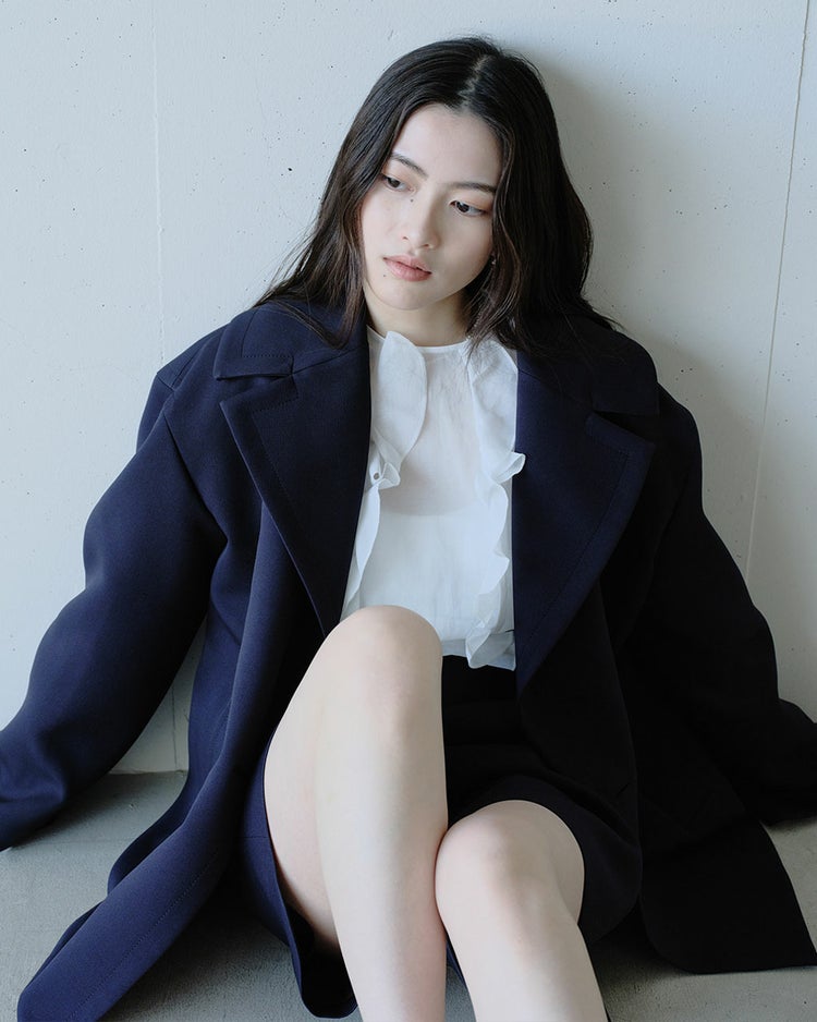 マトラッセクロス・モダンピーコート 詳細画像 ダークネイビー 6