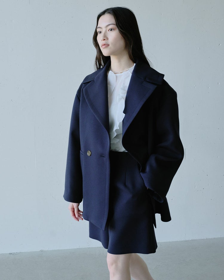 マトラッセクロス・モダンピーコート 詳細画像 ダークネイビー 7