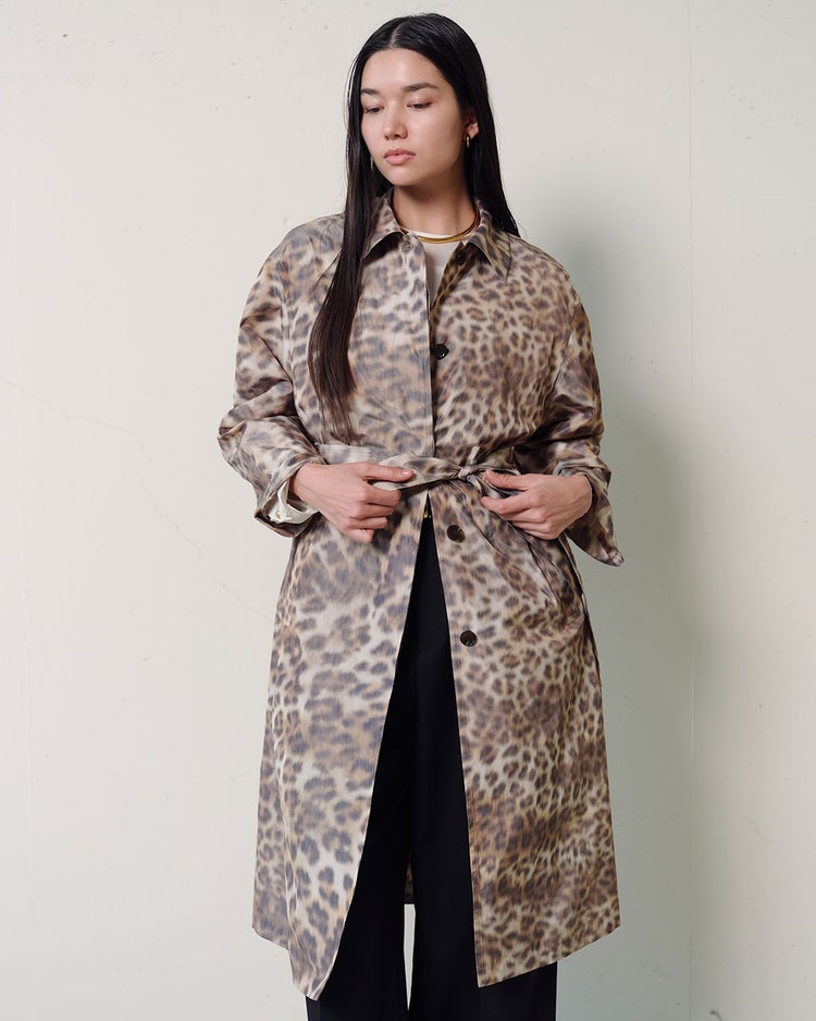 イタリアンタフタ・レオパードトレンチコート 詳細画像 アニマル 6