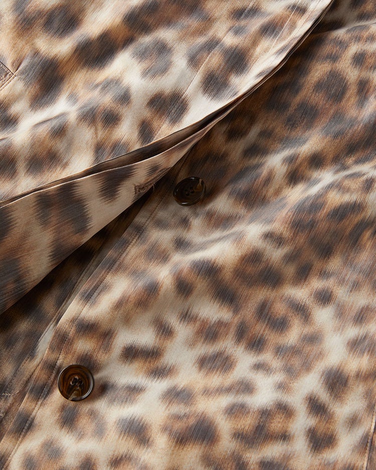 イタリアンタフタ・レオパードトレンチコート 詳細画像 アニマル 8